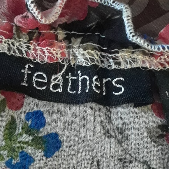 Feather Off The Shoulder Floral Blouse (12) - Picture 6 of 7